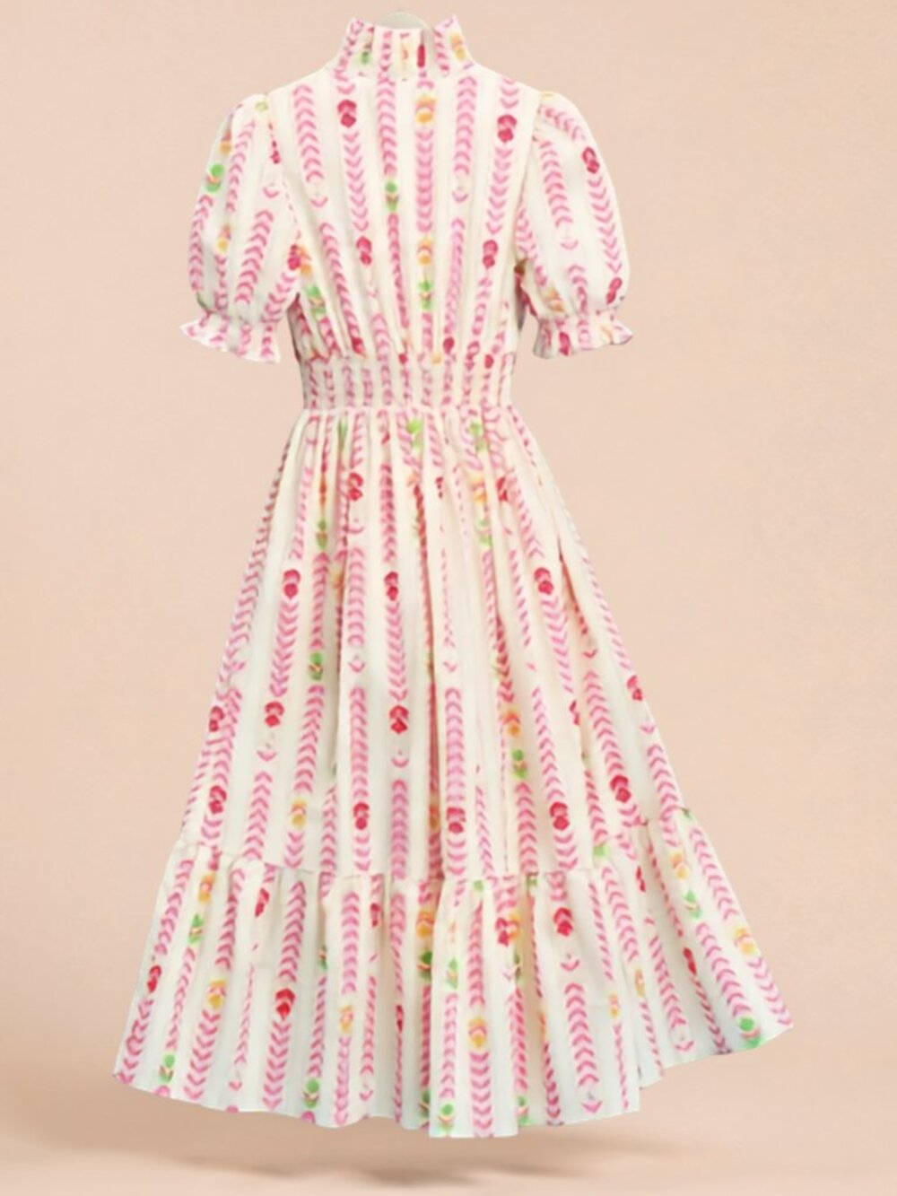Umgee Vibrant Ruffle Smocked Midi Dress - Picture 2 of 4